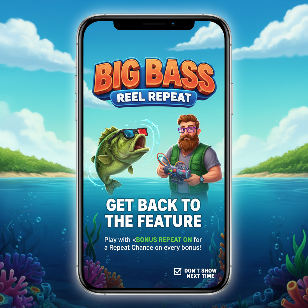 Big Bass Reel Repeat - main game screen on smartphone