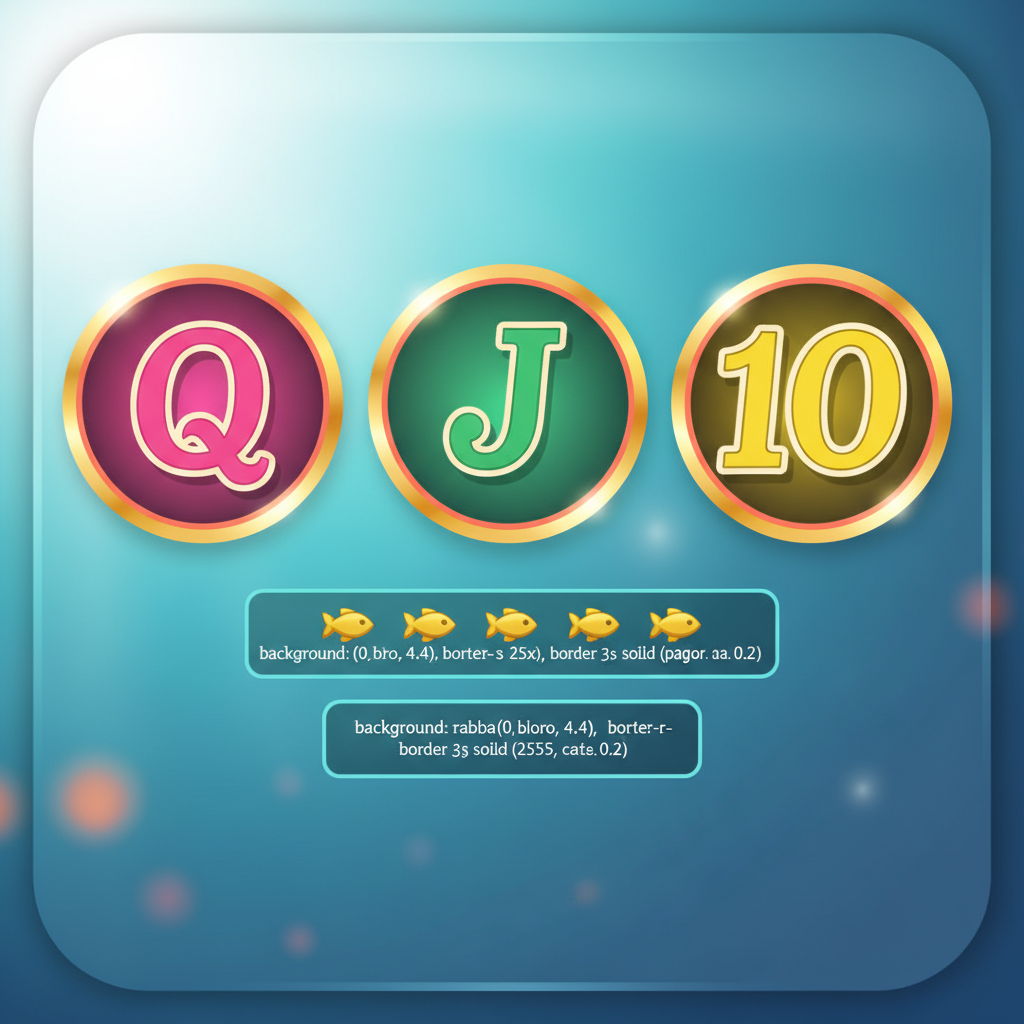 Q, J, and 10 symbols in Big Bass Reel Repeat - pay 5x at max